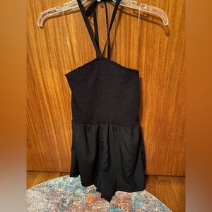 Lily Rose Black Halter Romper